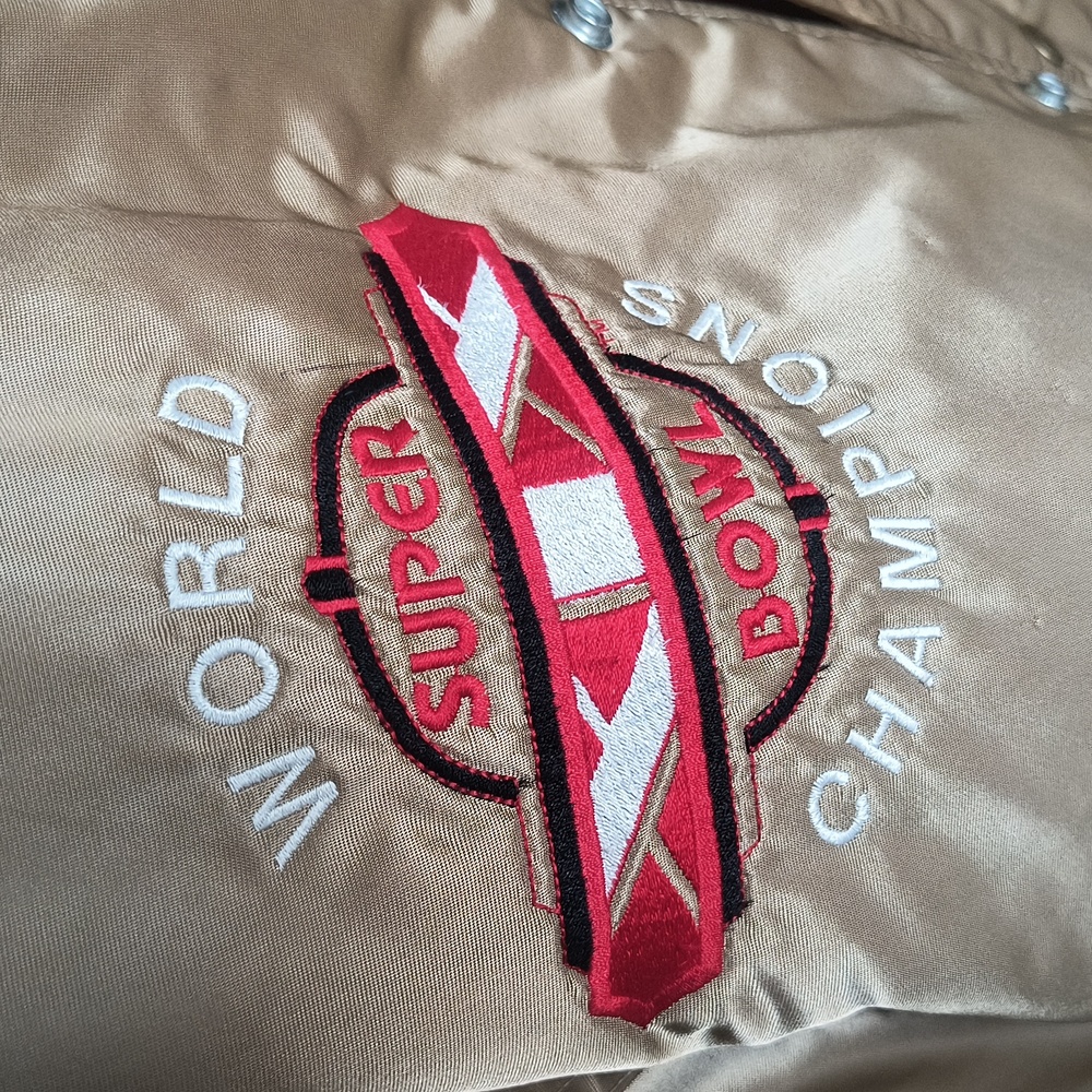 VTG NFL Super Bowl 19 Champions San Francisco 49ers Gold Bomber Starter Jacket - Picture 6 of 17